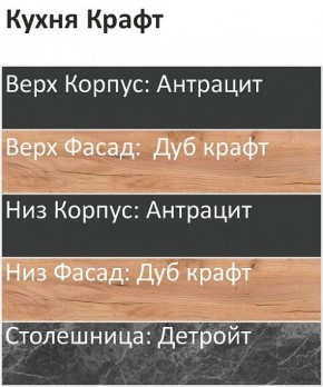 Кухонный гарнитур Крафт 2200 (Стол. 38мм) в Первоуральске - pervouralsk.mebel24.online | фото 3