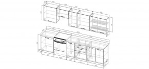 Кухонный гарнитур Санторини 3000 (Стол. 38мм) в Первоуральске - pervouralsk.mebel24.online | фото 2