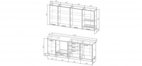 Кухонный гарнитур Умбра 2200 h950 (Стол. 38мм) в Первоуральске - pervouralsk.mebel24.online | фото 2
