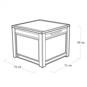 Квадратный сундук Cube Rattan 208 л в Первоуральске - pervouralsk.mebel24.online | фото 5