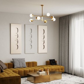 Люстра на штанге Eurosvet Calyx 60168/8 латунь в Первоуральске - pervouralsk.mebel24.online | фото 4
