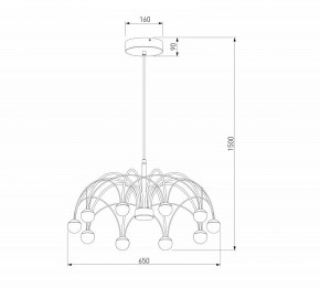 Люстра на штанге Eurosvet Ragno 90030/10 LED золото в Первоуральске - pervouralsk.mebel24.online | фото 5