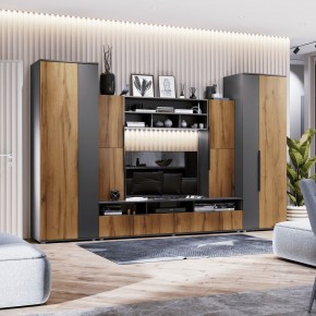 МОНИКА Гостиная 3400 (темно серый) в Первоуральске - pervouralsk.mebel24.online | фото 1