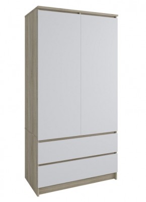 МОРИ МШ 900.1 Шкаф с 2-мя дв. и 2-мя ящ. (Дуб Сонома/Белый) в Первоуральске - pervouralsk.mebel24.online | фото 1