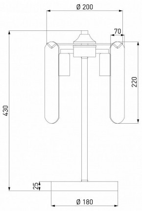 Настольная лампа декоративная Eurosvet Claire 01170/3 золото в Первоуральске - pervouralsk.mebel24.online | фото 3