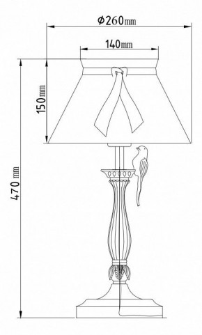 Настольная лампа декоративная Maytoni Bird ARM013-11-W в Первоуральске - pervouralsk.mebel24.online | фото 5