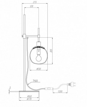 Настольная лампа декоративная Maytoni Erich MOD221-TL-01-G в Первоуральске - pervouralsk.mebel24.online | фото 3