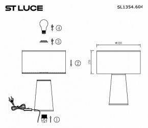 Настольная лампа декоративная ST-Luce Jackie SL1354.604.01 в Первоуральске - pervouralsk.mebel24.online | фото 5