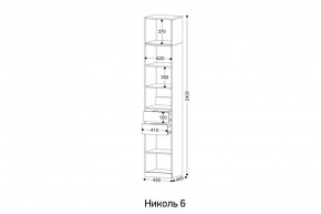 НИКОЛЬ 6 Пенал в Первоуральске - pervouralsk.mebel24.online | фото 2