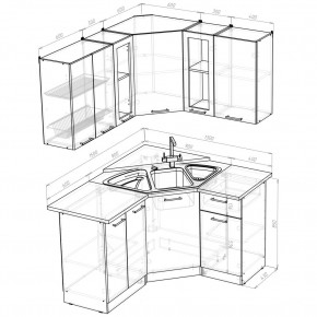ОЛЬГА Кухонный гарнитур Оптима 2 (1500*1300 мм) в Первоуральске - pervouralsk.mebel24.online | фото 2