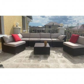 Плетеный модульный комплект YR822D Brown/Beige в Первоуральске - pervouralsk.mebel24.online | фото 1