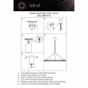 Подвесная люстра Aployt Rezeda APL.788.03.15 в Первоуральске - pervouralsk.mebel24.online | фото 13