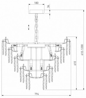 Подвесная люстра Bogate-s Leaf 369 в Первоуральске - pervouralsk.mebel24.online | фото 4