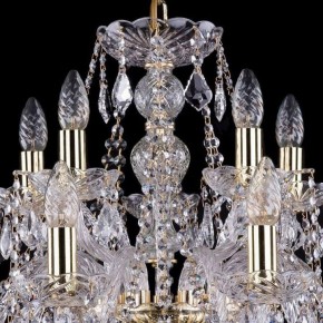 Подвесная люстра Bohemia Ivele Crystal 1411 1411/10+5/240/G/Leafs в Первоуральске - pervouralsk.mebel24.online | фото 4