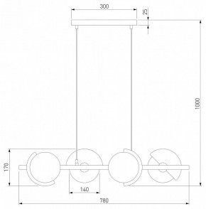 Подвесная люстра Eurosvet Moity 70149/4 черный/латунь в Первоуральске - pervouralsk.mebel24.online | фото 4