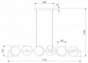 Подвесная люстра Eurosvet Moity 70149/6 черный/латунь в Первоуральске - pervouralsk.mebel24.online | фото 5