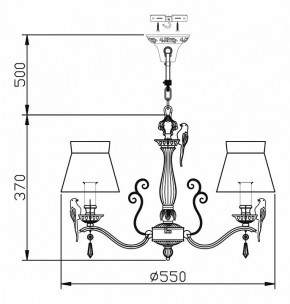 Подвесная люстра Maytoni Bird ARM013-03-W в Первоуральске - pervouralsk.mebel24.online | фото 6