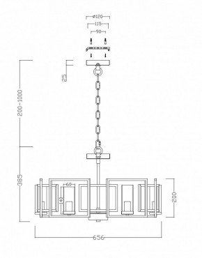 Подвесная люстра Maytoni Bowi H009PL-06G в Первоуральске - pervouralsk.mebel24.online | фото 4