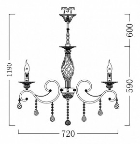 Подвесная люстра Maytoni Grace ARM247-08-G в Первоуральске - pervouralsk.mebel24.online | фото 4