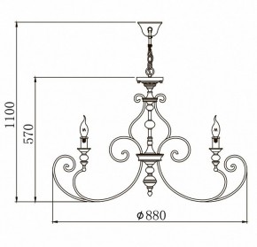 Подвесная люстра Maytoni Karina H631-PL-08-B в Первоуральске - pervouralsk.mebel24.online | фото 3