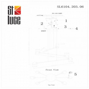 Подвесная люстра ST-Luce Montecelio SL6104.203.06 в Первоуральске - pervouralsk.mebel24.online | фото 4