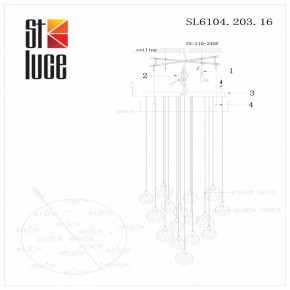 Подвесная люстра ST-Luce Montecelio SL6104.203.16 в Первоуральске - pervouralsk.mebel24.online | фото 3