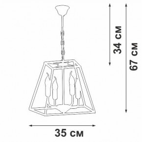 Подвесная люстра Vitaluce V4237 V4237-0/4 в Первоуральске - pervouralsk.mebel24.online | фото 3