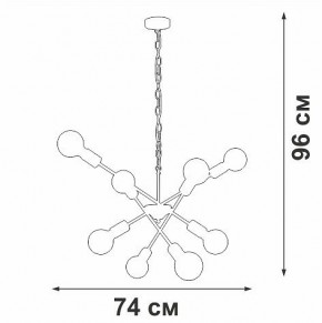 Подвесная люстра Vitaluce V4750 V4750-1/8 в Первоуральске - pervouralsk.mebel24.online | фото 2