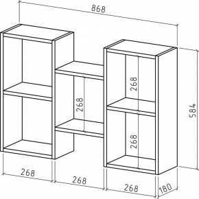 Полка книжная Флэш-10 в Первоуральске - pervouralsk.mebel24.online | фото 2