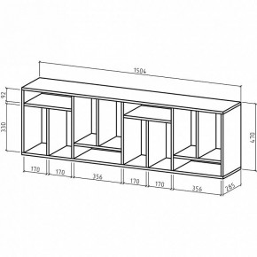 Полка книжная Офис-3 в Первоуральске - pervouralsk.mebel24.online | фото 2