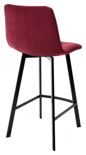 Полубарный стул CHILLI-QB SQUARE винный #16, велюр / черный каркас (H=66cm) М-City в Первоуральске - pervouralsk.mebel24.online | фото 6