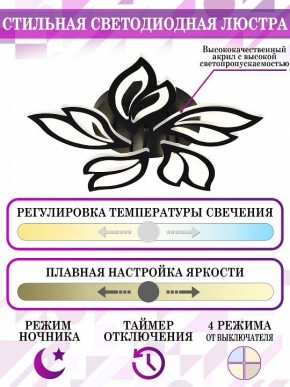 Потолочная люстра Natali Kovaltseva High-Tech Led Lamps HIGH-TECH LED LAMPS 82006 BLACK в Первоуральске - pervouralsk.mebel24.online | фото 5