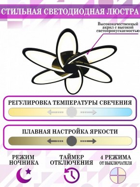 Потолочная люстра Natali Kovaltseva High-Tech Led Lamps HIGH-TECH LED LAMPS 82008 BLACK в Первоуральске - pervouralsk.mebel24.online | фото 5