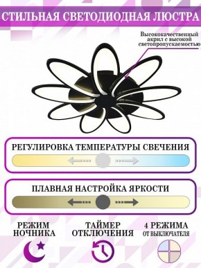 Потолочная люстра Natali Kovaltseva High-Tech Led Lamps HIGH-TECH LED LAMPS 82009 BLACK в Первоуральске - pervouralsk.mebel24.online | фото 5
