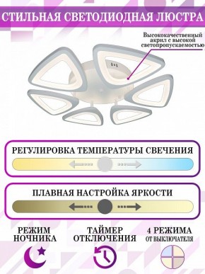Потолочная люстра Natali Kovaltseva Smart home LED LAMPS 81216 в Первоуральске - pervouralsk.mebel24.online | фото 5