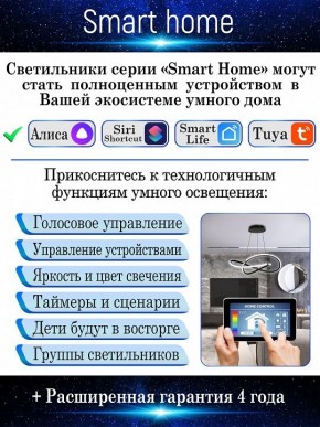 Потолочная люстра Natali Kovaltseva Smart home LED LAMPS 81216 в Первоуральске - pervouralsk.mebel24.online | фото 6