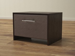PROxSON Тумба Varna (ЛДСП Венге+экокожа Дуб венге с коричневым) 51x40 в Первоуральске - pervouralsk.mebel24.online | фото