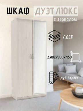 Шкаф 2-х створчатый Дуэт Люкс с зеркалом в Первоуральске - pervouralsk.mebel24.online | фото 5