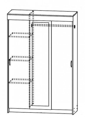 Шкаф-купе Бассо 1300 (Венге/Дуб белфорд) в Первоуральске - pervouralsk.mebel24.online | фото 2