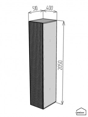 Шкаф Linnea MHR-1-3 2050х400х510 (ДВ-М 11.1.25) в Первоуральске - pervouralsk.mebel24.online | фото 2