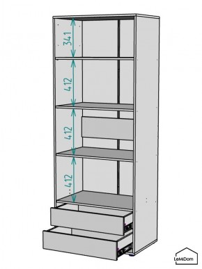 Шкаф Linnea MHR-2-4 2050х800х510 (Белый-М 11.1.2) в Первоуральске - pervouralsk.mebel24.online | фото 3