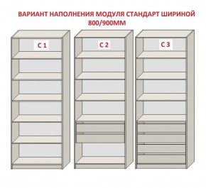 Шкаф распашной серия «ЗЕВС» (PL3/С1/PL2) Серый камень/Небраска натуральный в Первоуральске - pervouralsk.mebel24.online | фото 6