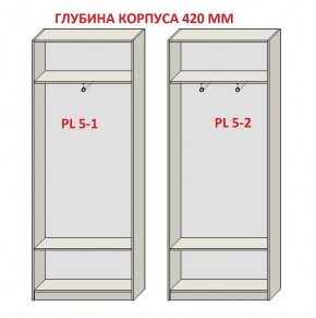 Шкаф распашной серия «ЗЕВС» (PL3/С1/PL2) Серый камень/Небраска натуральный в Первоуральске - pervouralsk.mebel24.online | фото 8