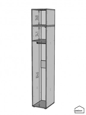 Шкаф с антресолью Linnea MHR-1A-1 2450х400х510 (Белый-М 11.1.2) в Первоуральске - pervouralsk.mebel24.online | фото 3