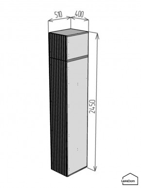 Шкаф с антресолью Linnea MHR-1A-1 2450х400х510 (ДВ-М 11.1.25) в Первоуральске - pervouralsk.mebel24.online | фото 2