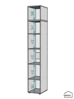 Шкаф с антресолью Linnea MHR-1A-2 2450х400х510 (ДВ-М 11.1.25) в Первоуральске - pervouralsk.mebel24.online | фото 3