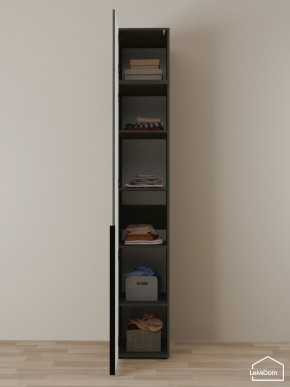 Шкаф с антресолью Linnea MHR-1A-2 2450х400х510 (Графит-М 11.1.25) в Первоуральске - pervouralsk.mebel24.online | фото 4