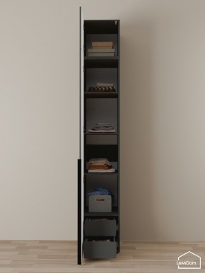 Шкаф с антресолью Linnea MHR-1A-4 2450х400х510 (Графит-М 11.1.25) в Первоуральске - pervouralsk.mebel24.online | фото 4
