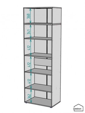 Шкаф с антресолью Linnea MHR-2A-2 2450х800х510 (ДВ-М 11.1.25) в Первоуральске - pervouralsk.mebel24.online | фото 3