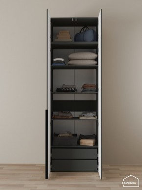 Шкаф с антресолью Linnea MHR-2A-3 2450х800х510 (Графит-М 11.1.25) в Первоуральске - pervouralsk.mebel24.online | фото 5